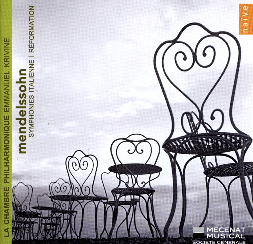 Mendelssohn: Symphonies N° 4 & 5 by Emmanuel Krivine & Chambre Philharmonique album cover