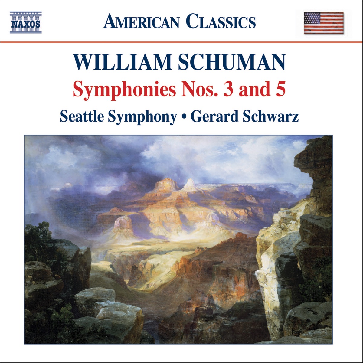 Schuman: Symphonies Nos. 3 and 5, Judith by Gerard Schwarz & Seattle Symphony album cover