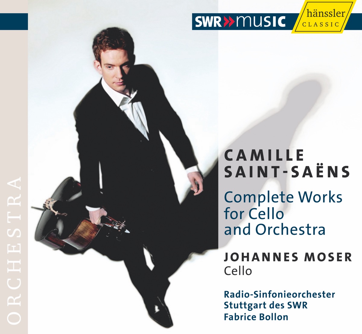 Saint-Saens, C.: Cello Concertos Nos. 1 and 2 - Suite In D Minor - Allegro Appassionato - the Swan by Johannes Moser, Fabrice Bollon & Stuttgart Radio Symphony Orchestra album cover