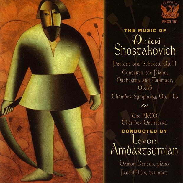 The Music of Dmitri Shostakovich by Levon Ambartsumian & The ARCO Chamber Orchestra album cover