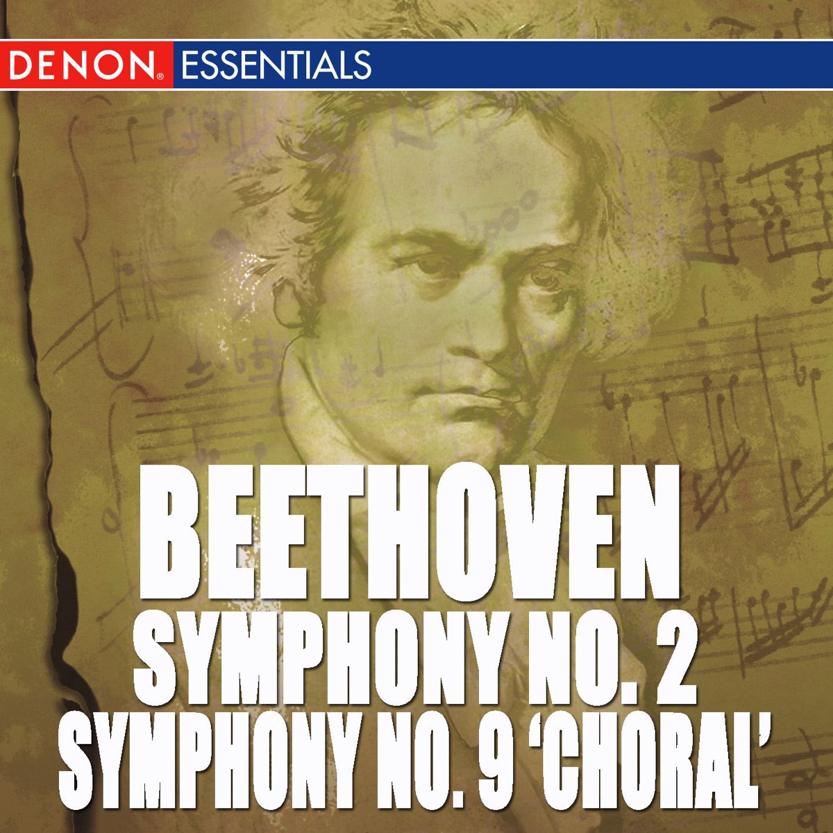 Beethoven: Symphony No. 2 & No. 9 "Choral" by Süddeutsche Philharmonie & Cesare Cantieri album cover