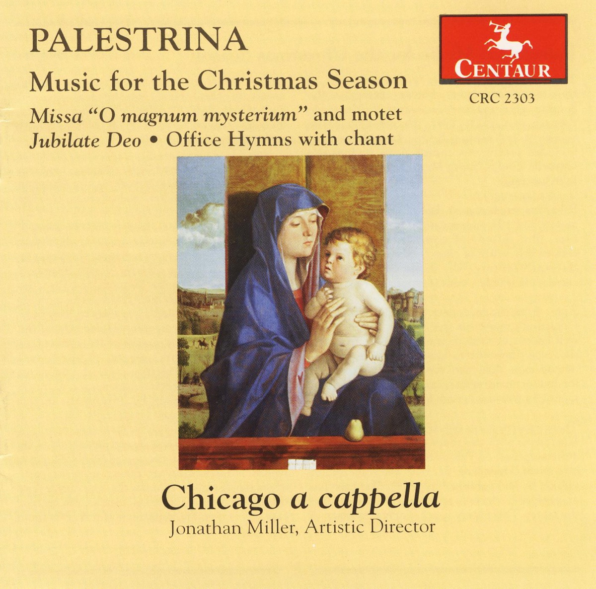Palestrina: Music for the Christmas Season by Chicago a cappella album cover