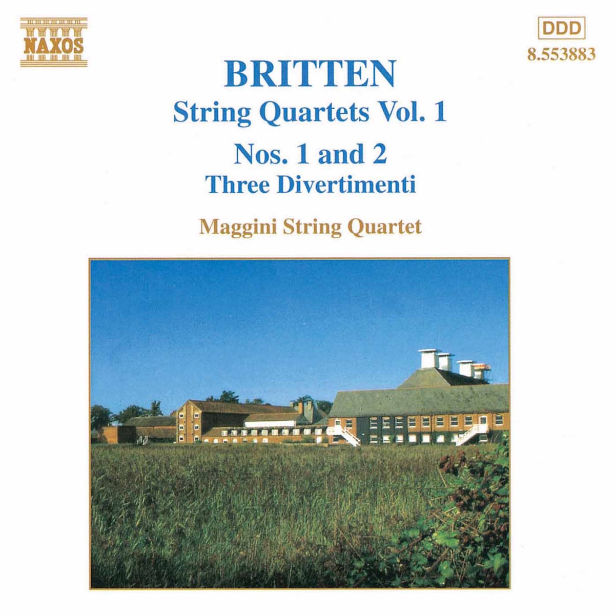 Britten: String Quartets Nos. 1 and 2 - Three Divertimenti by Maggini Quartet album cover
