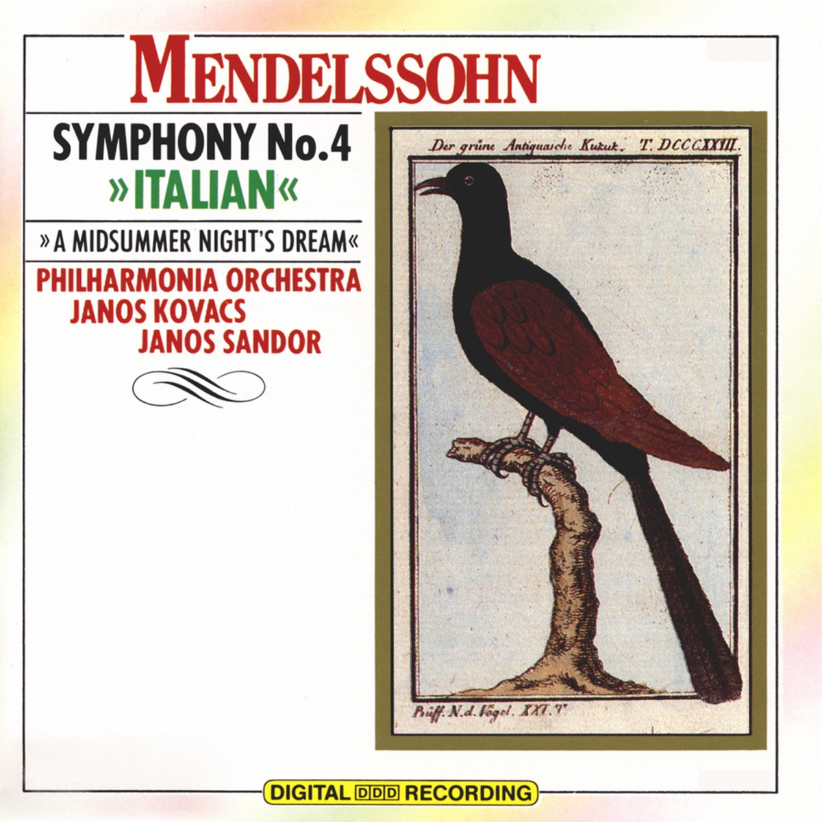 Mendelssohn: Symphony No. 4 & A Midsummer Night's Dream by Budapest Philharmonic Orchestra, Philharmonia Orchestra, János Kovács & János Sándor album cover
