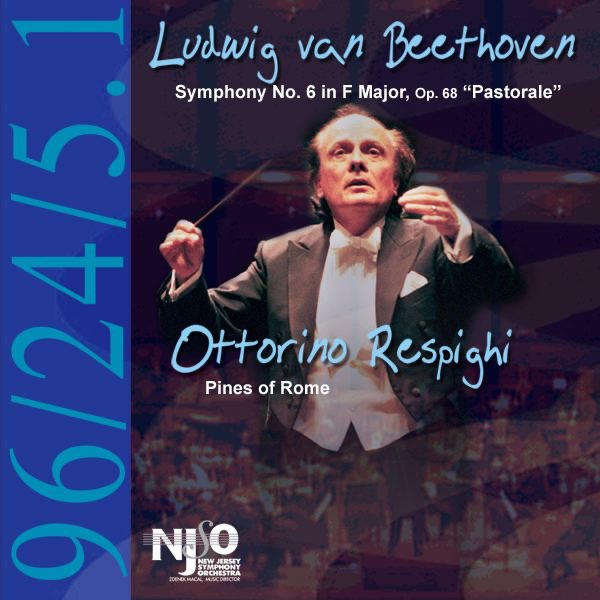 Beethoven: Symphony No. 6 "Pastorale" - Respighi: The Pines of Rome by New Jersey Symphony Orchestra & Zdenek Macal album cover