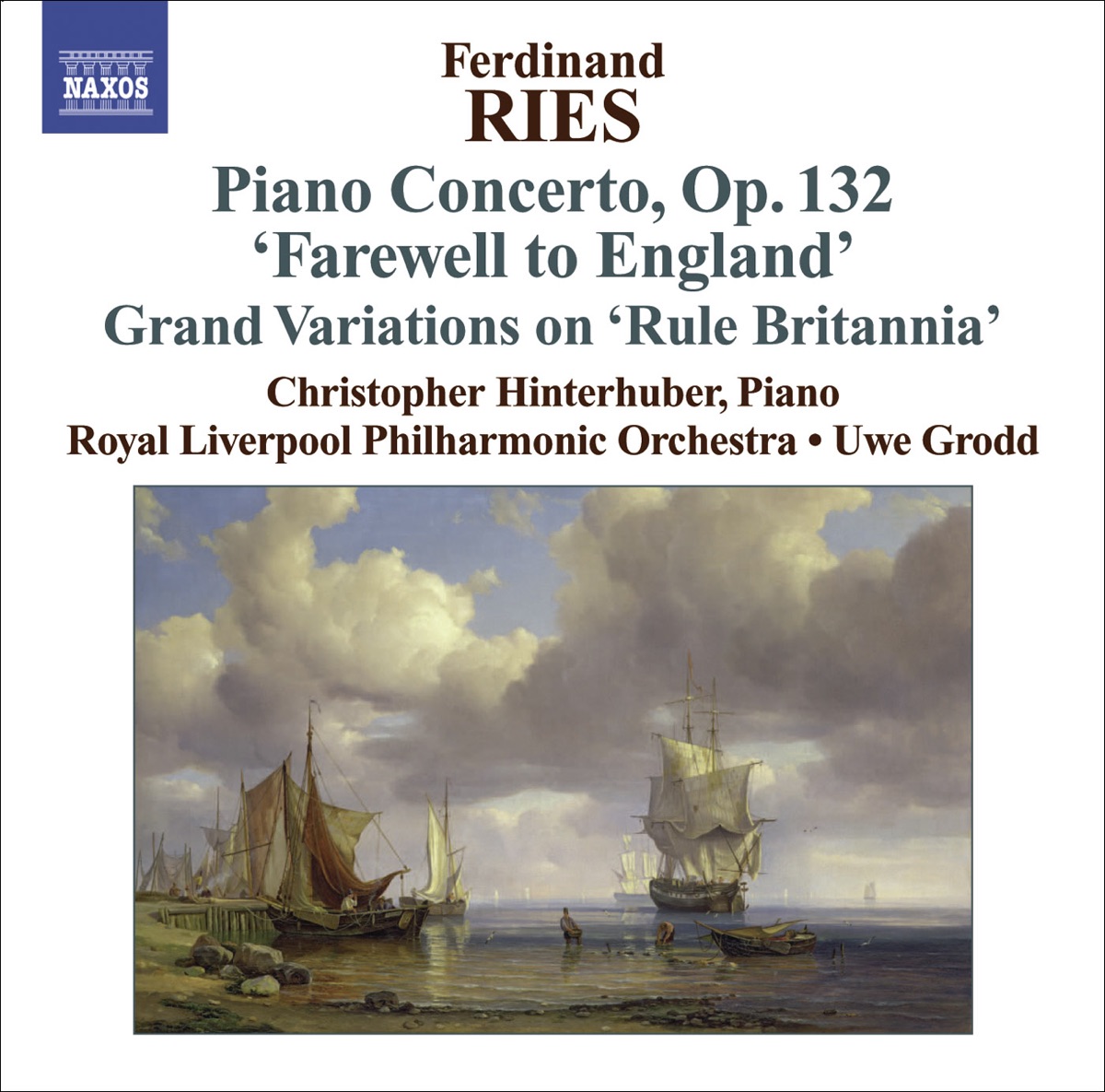 Ries: Piano Concerto, Op. 132 by Christopher Hinterhuber, Uwe Grodd & Royal Liverpool Philharmonic Orchestra album cover