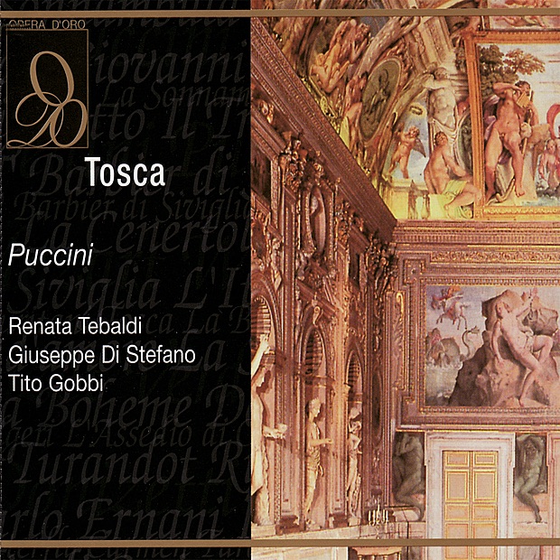 Puccini: Tosca (Live) by Renata Tebaldi, Guiseppe Di Stefano, Tito Gobbi, Nicola Zaccaria, Virgilio Carbonari, Oliviero de Fabritiis, Giuseppe Morresi, Antonio Negri, Franco Piva, Teatro Alla Scala Orchestra, Coro del Teatro alla Scala di Milano & Gianandrea Gavazzeni album cover