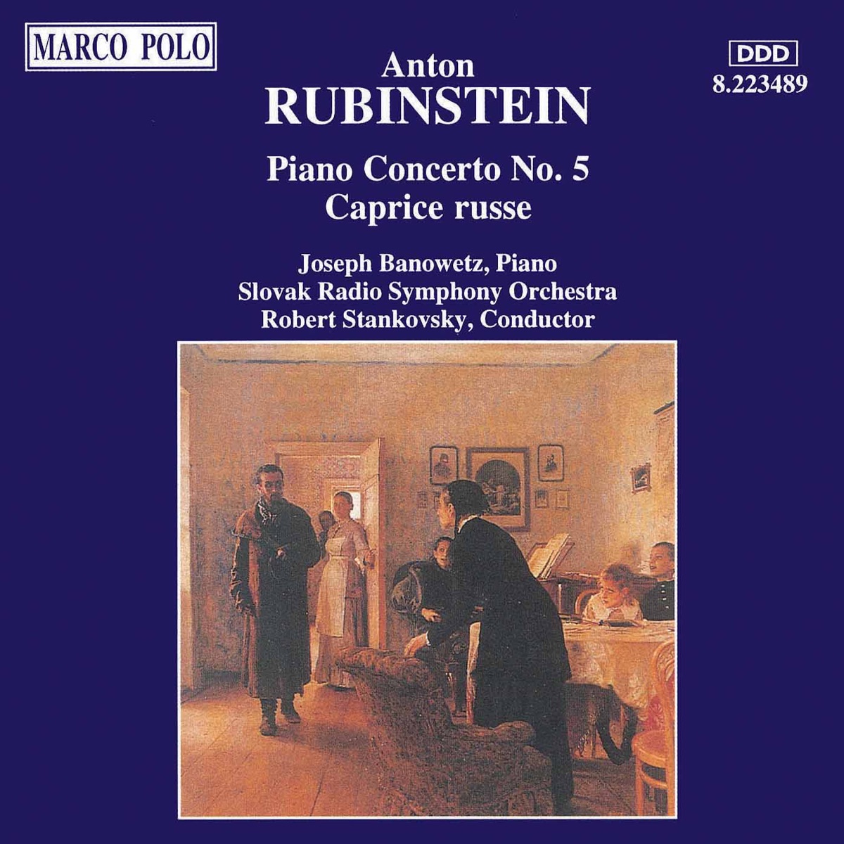 Rubinstein: Piano Concerto No. 5 & Caprice Russe by Joseph Banowetz, Robert Stankovsky & Slovak Radio Symphony Orchestra album cover