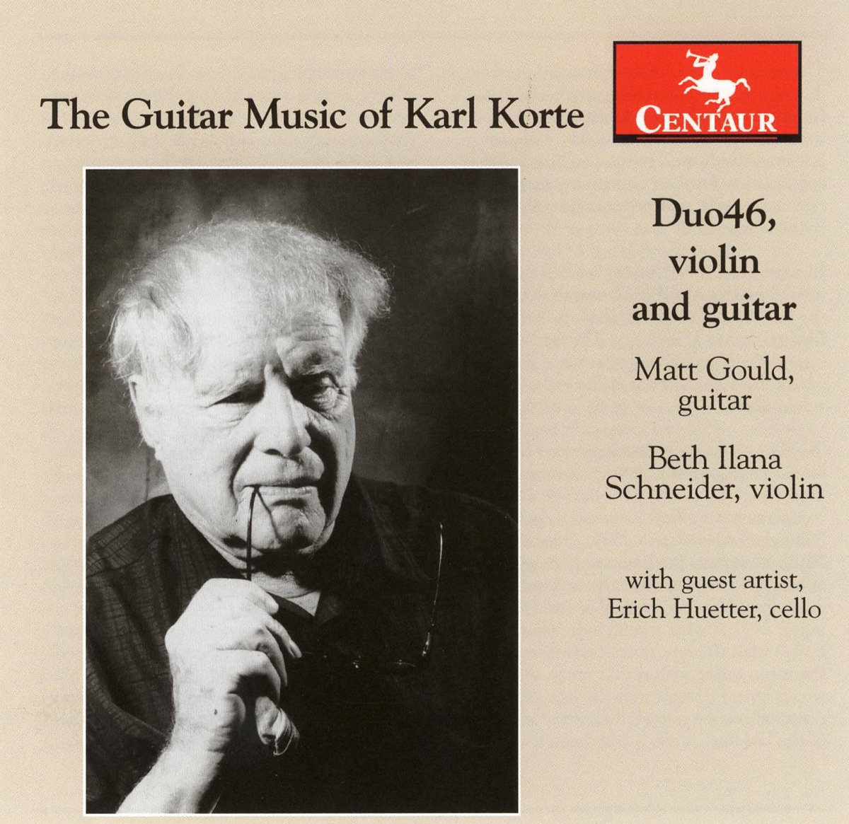 The Guitar Music of Karl Korte by Duo 46 & Erich Oskar Huetter album cover