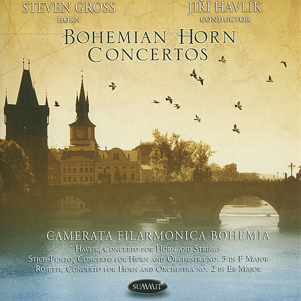 Bohemian Horn Concertos: Havlík, Stich-Punto & Rossetti by Camerata Filarmonica Bohemia, Ji?í Havlík & Steven Gross album cover