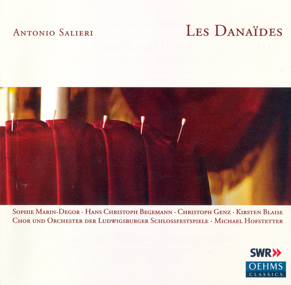 Salieri: Danaides (Les) by Kirsten Blaise, Hans Christoph Begemann, Ludwigsburger Festspiele Orchestra, Wolfgang Frisch, Sven Juttner, Jurgen Deppert, Ludwigsburger Festspiele Choir, Christoph Genz, Sophie Marin-degor, Daniel Suto & Michael Hofstetter album cover