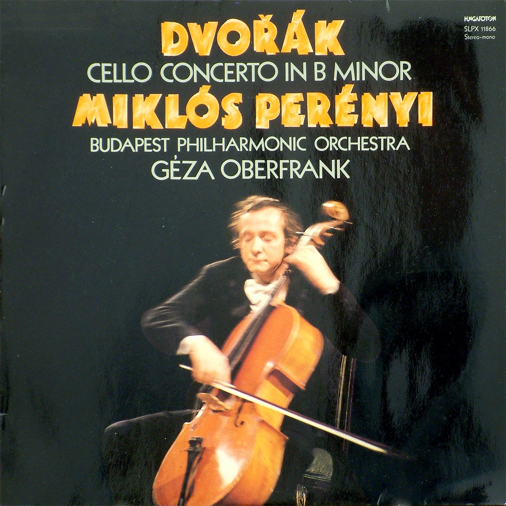 Cello concerto in B minor by Miklós Perényi, Géza Oberfrank & Budapest Philharmonic Orchestra album cover