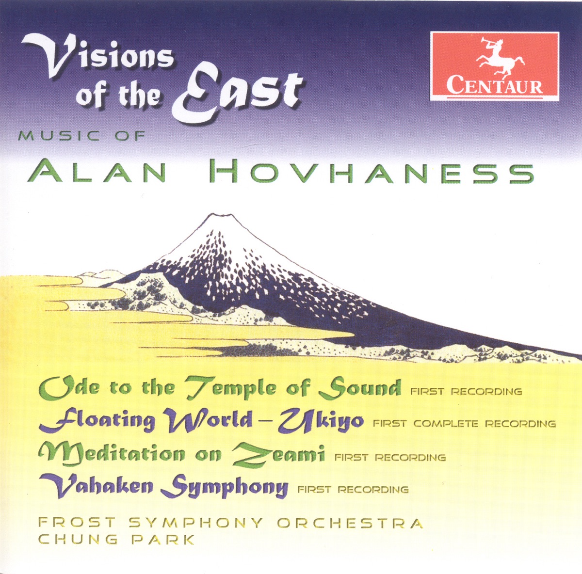 Hovhaness, A.: Ode To the Temple of Sound - Symphony No. 10 - Floating World - Meditation On Zeami by Frost Symphony Orchestra & Chung Park album cover