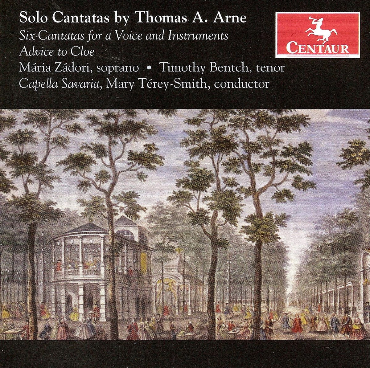 Aure, T.A.: Cantatas - The School of Anacreon - Delia - Frolick and Free - The Morning - Lydia - Bacchus and Ariadne - by Capella Savaria, Timothy Bentch, Mary Terey-Smith, Zsolt Kalló & Maria Zadori album cover