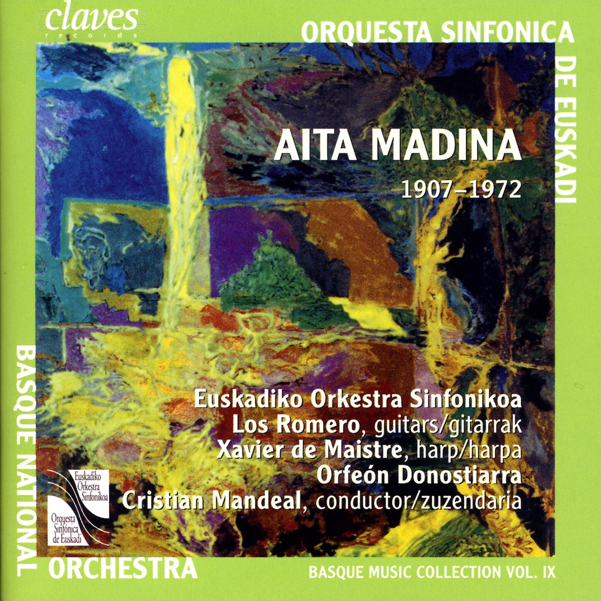 Aita Madina: Basque Music Collection, Vol. IX by Euskadiko Orkestra Sinfonikoa & Cristian Mandeal album cover