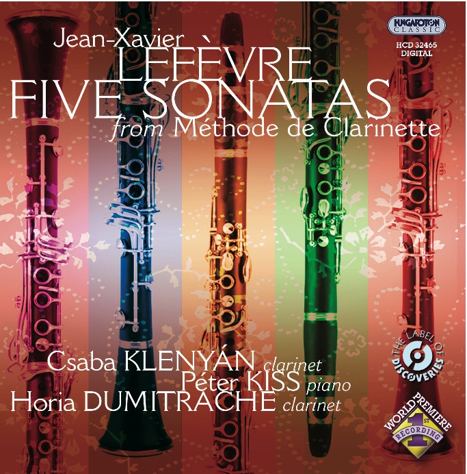 Jean-Xavier Lefévre - Five Sonatas for Clarinet and Piano (Öt szonáta klarinétra és zongorára) by Csaba Klenyán album cover