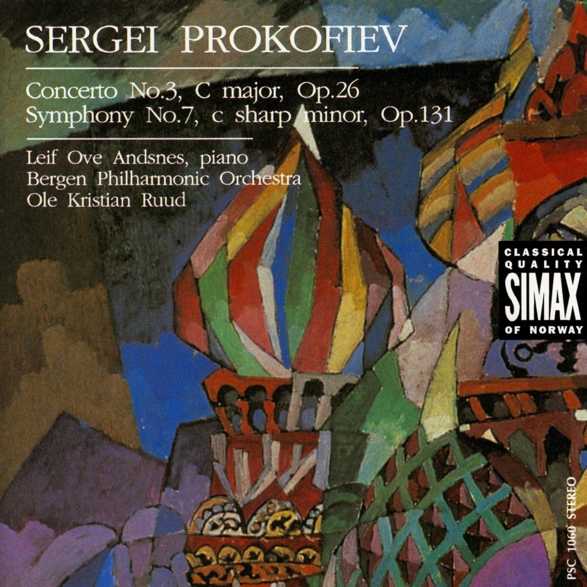 Prokofjev:Piano Concerto No.3; Symphony No.7 by Bergen Philharmonic Orchestra & Leif Ove Andsnes album cover