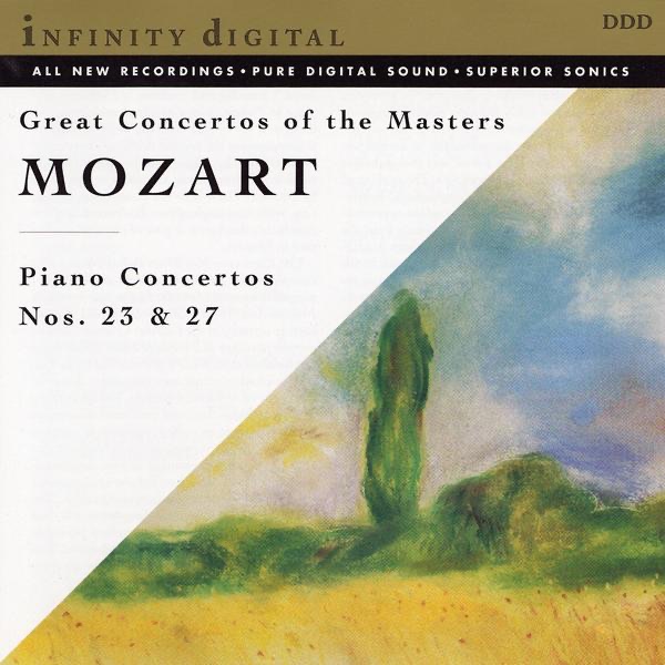 Great Concertos of the Masters Mozart: Piano Concertos Nos. 23 & 27 by Alexander Titov, Orchestra "Classical Music Studio", St. Petersburg & Veronika Reznikovskaya album cover