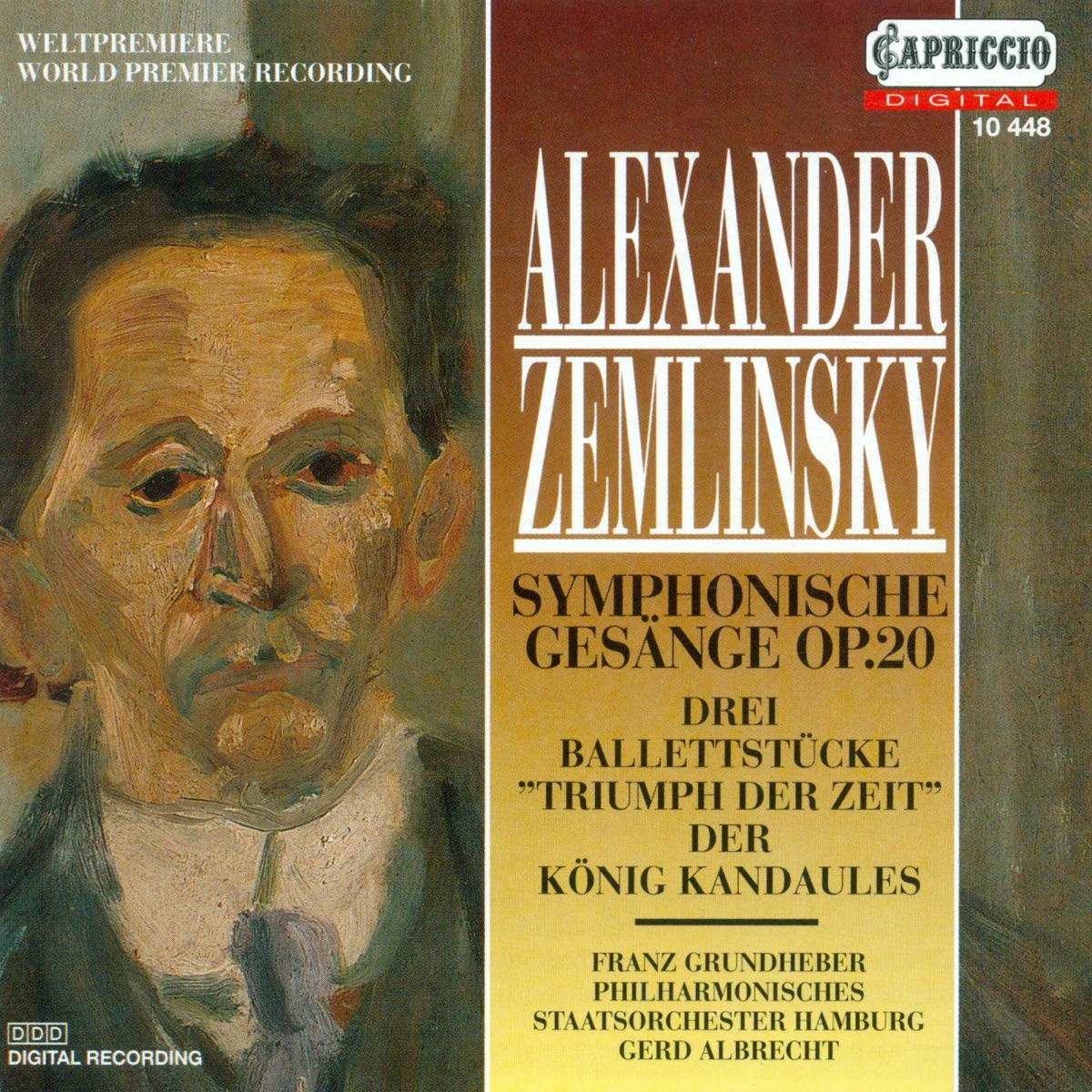 Zemlinsky: Symphonische Gesange, 3 Ballet Pieces from Triumph Der Zeit by Franz Grundheber, Gerd Albrecht & Hamburg Philharmonic State Orchestra album cover