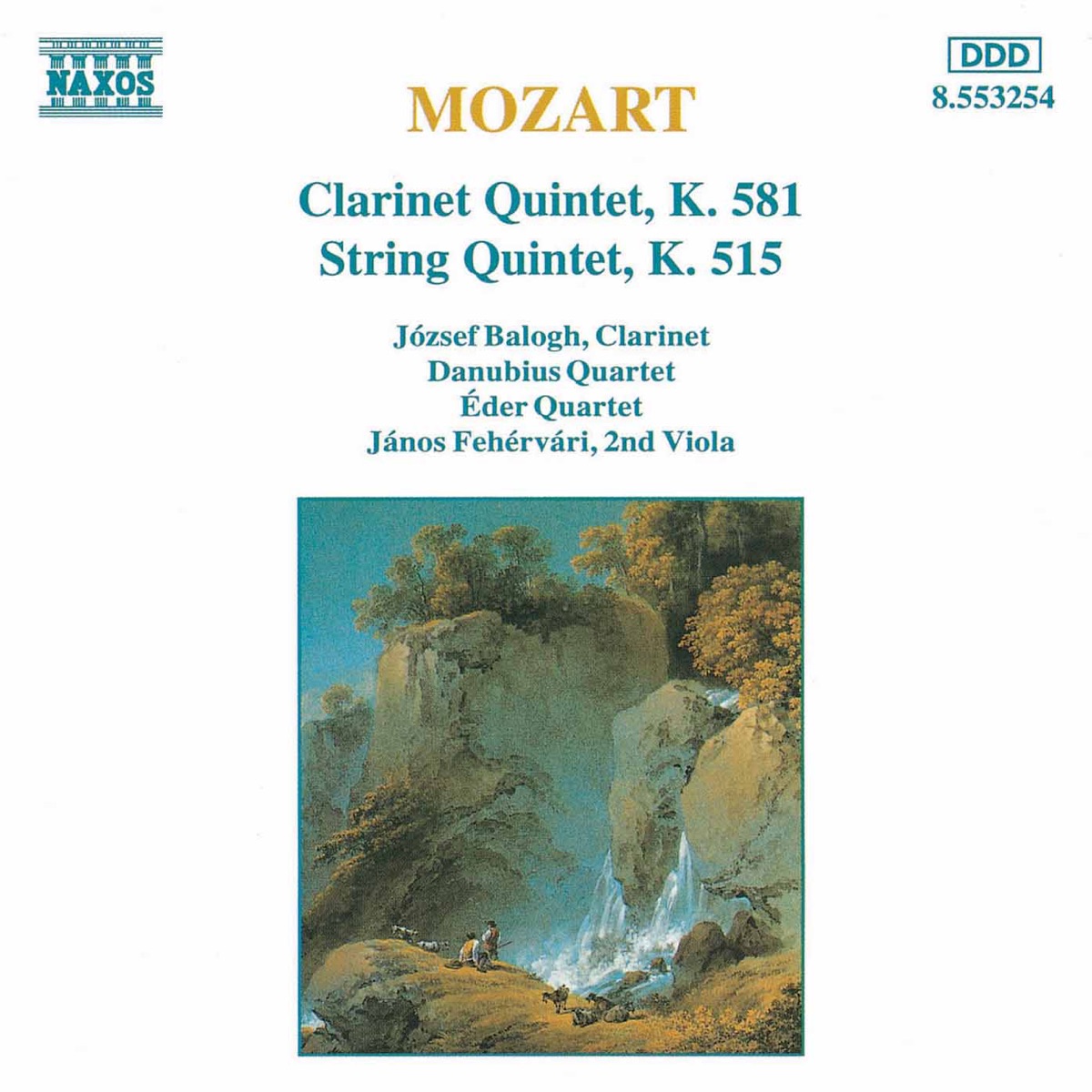 Mozart: Clarinet Quintet, K. 581 - String Quintet, K. 515 by Danubius Quartet, Janos Fehervari, József Balog & Éder Quartet album cover