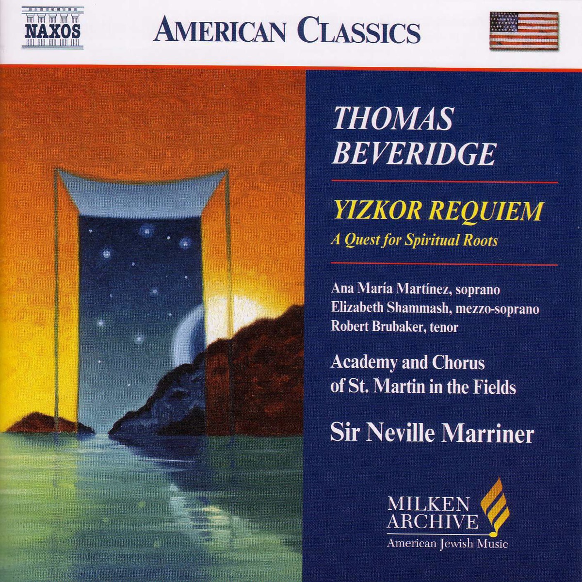 Thomas Beveridge: Yizkor Requiem - A Quest for Spiritual Roots by Academy of St Martin in the Fields, Academy of St Martin in the Fields Chorus, Ana María Martínez, Elizabeth Shammash, Robert Brubaker (tenor) & Sir Neville Marriner album cover
