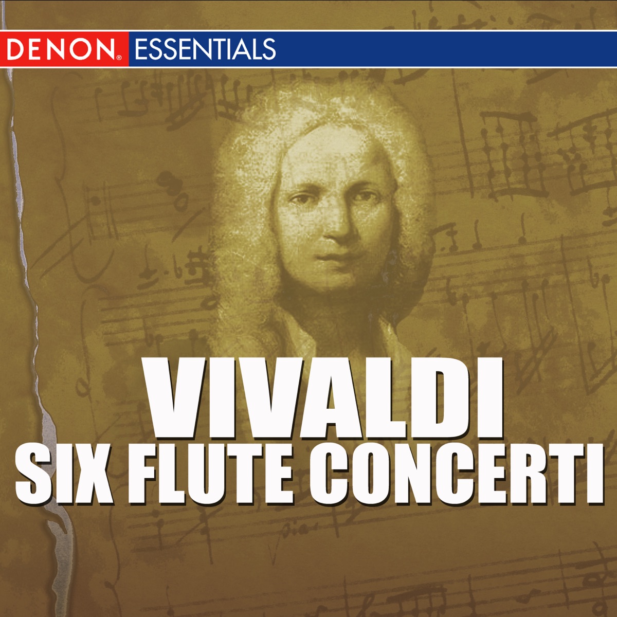 Vivaldi - Six Flute Concerti by Jean-Pierre Rampal, Robert Veyron-Lacroix & Louis De Froment Chamber Ensemble album cover