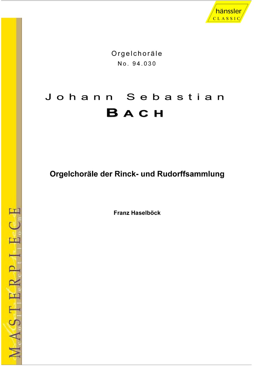 Bach, J.S.: Organ Chorales From the Rinck and Rudorff Collections by Franz Haselbock album cover