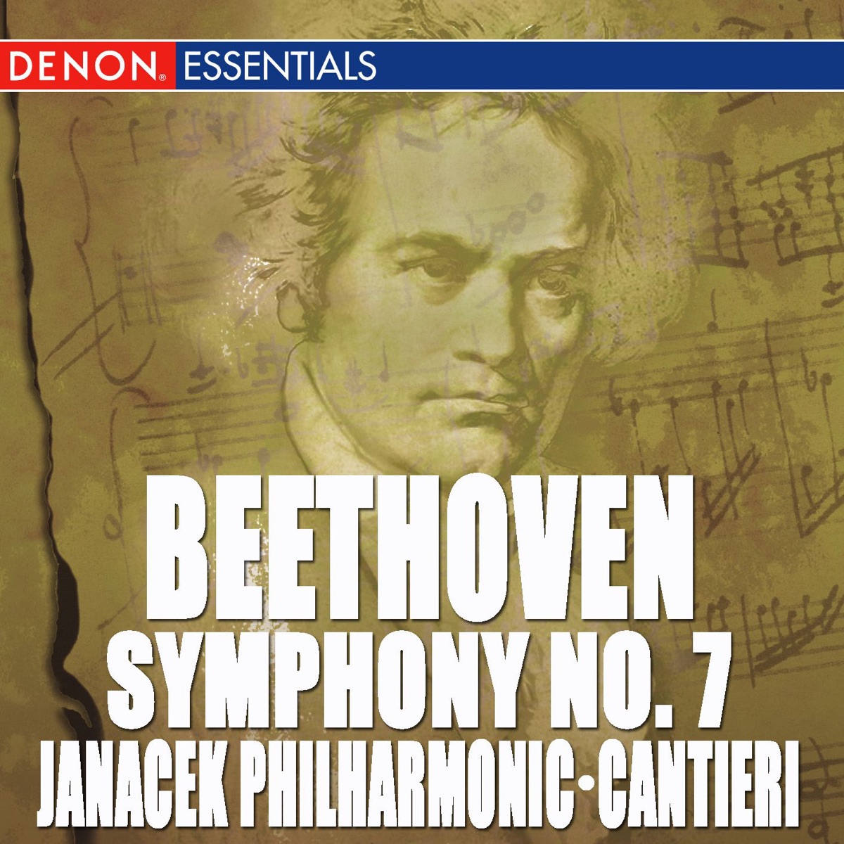 Beethoven: Symphony No. 7 by Janáček Philharmonic Orchestra & Cesare Cantieri album cover