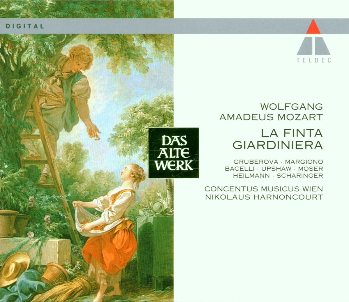 Mozart: La Finta Giardiniera by Charlotte Margiono, Concentus Musicus Wien, Dawn Upshaw, Edita Gruberová, Monica Bacelli, Nikolaus Harnoncourt & Thomas Moser album cover