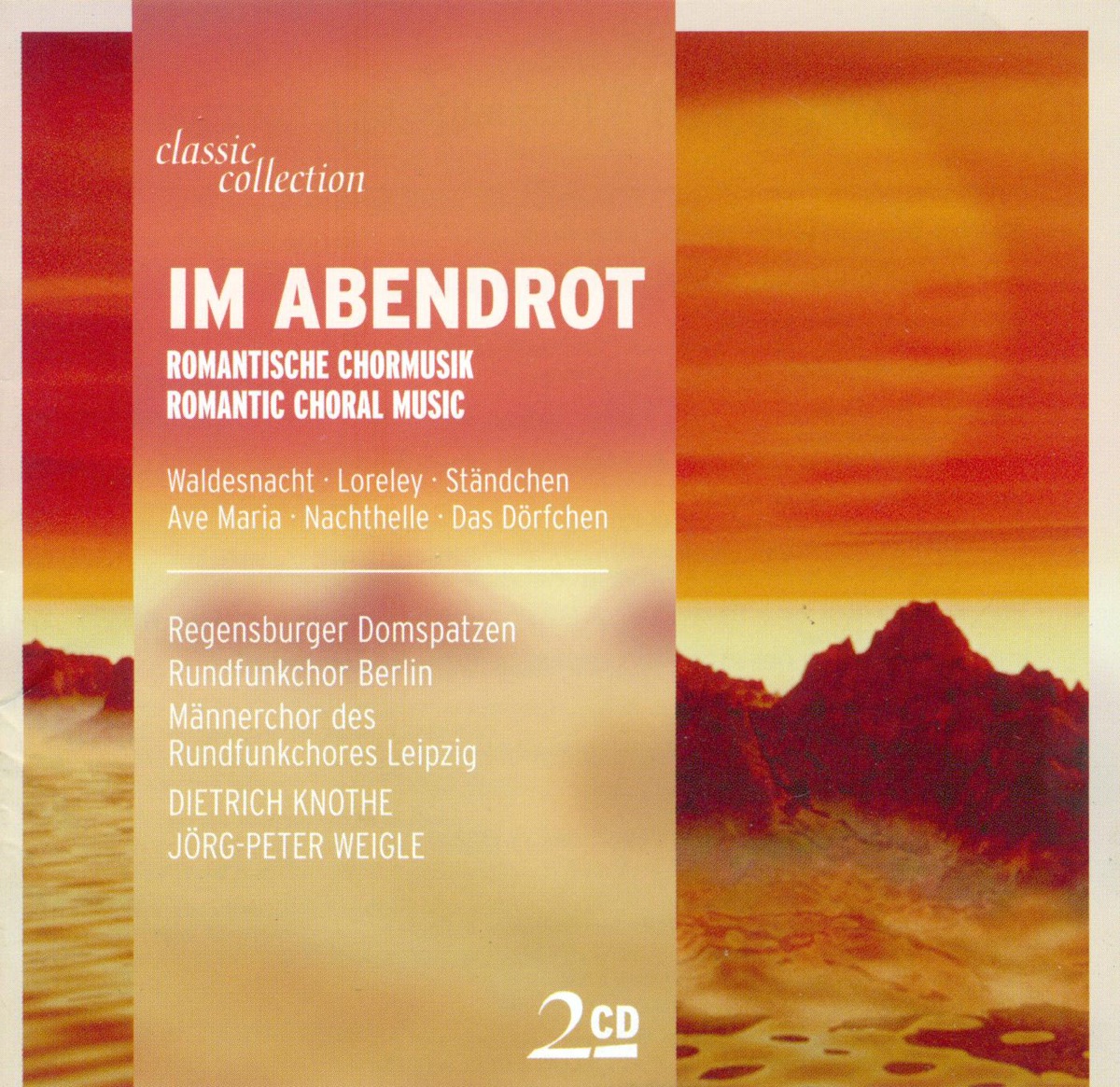 Choral Music - Bortniansky, D. - Schubert, F. - Mendelssohn, Felix - Silcher, F. - Grieg, E. - Brahms, J. - Abt, F.W. - Bruch, M. by Jorg-Peter Weigle, Leipzig Radio Chorus, male section, Martin Flämig, Dresden Kreuzchor, Friedrich Krell, Wernigerode Radio Youth Choir, Dietrich Knothe, Bernd Casper, Astrid Pilzecker, Berlin Radio Chorus (male section), Roland Büchner, Regensburg Cathedral Choir, Gerhard Erber, Peter Habermann, Carl Maria von Weber Men's Choir, Berlin, Marcus Creed, Rundfunk-Sinfonieorchester Berlin, RIAS Kammerchor, Gerhard Meyer, Dieter Fokel, Michael Schoppe, Wolfgang Stah, Ekkehard Wagner, Kurt Wöss, Bratislava Philharmonic Chorus, Leipzig Thomaner Choir, Hans-Joachim Rotzsch, Berlin Radio Choir, members, West German Radio Chorus, Helmuth Froschauer, West German Radio Symphony Orchestra, Dorothe Jansen & Andreas Wiedermann album cover
