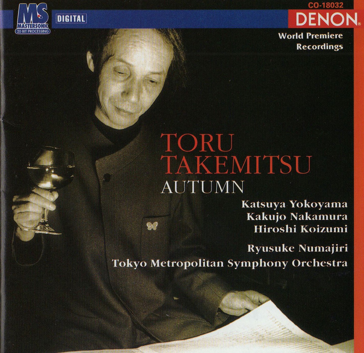 Toru Takemitsu: Autumn by Ryusuke Numajiri, Tokyo Metropolitan Symphony Orchestra, Kakujo Nakamura, Katsuya Yokoyama & Hiroshi Koizumi album cover