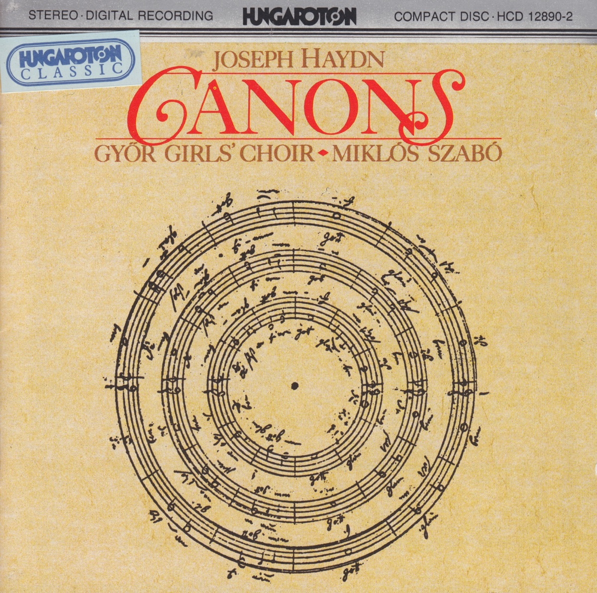 J. Haydn: The Secular Canons by Miklos Szabo & Győr Girls' Choir album cover