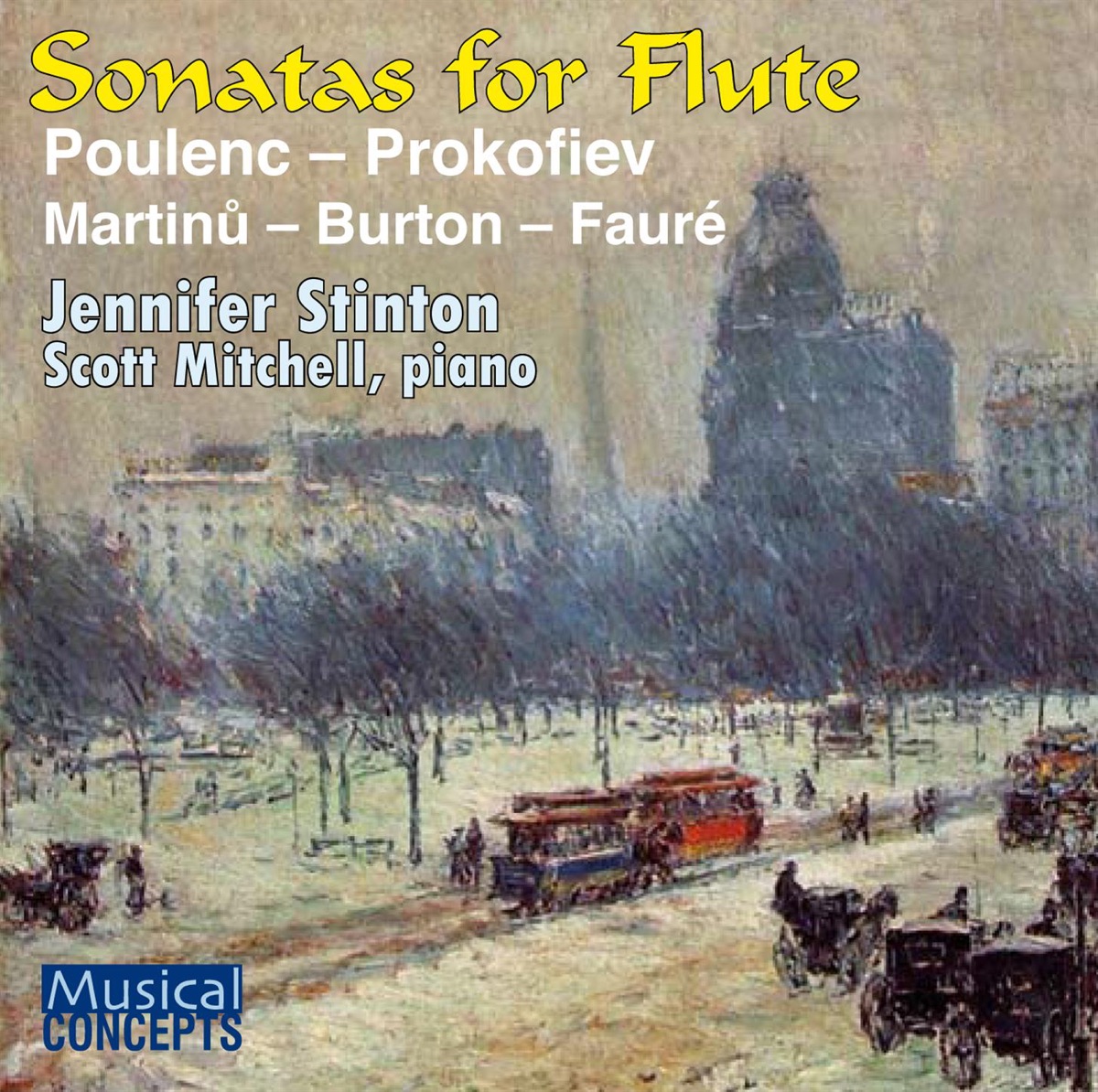Sonatas for Flute by Jennifer Stinton & Scott Mitchell album cover