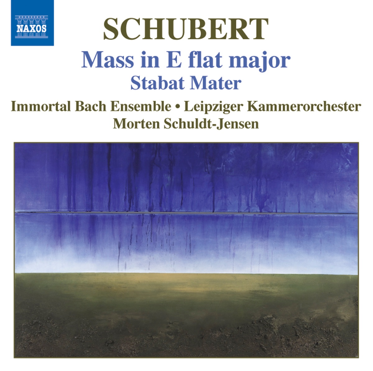 Schubert: Mass No. 6 In e Flat Major & Stabat Mater by Immortal Bach Ensemble, Birte Kulawik, Cornelia Rosenthal, Dorothea Craxton, Klaus Schredl, Raimund Mlnarschik, Rolf Ehlers, Morten Schuldt-Jensen & Leipzig Chamber Orchestra album cover