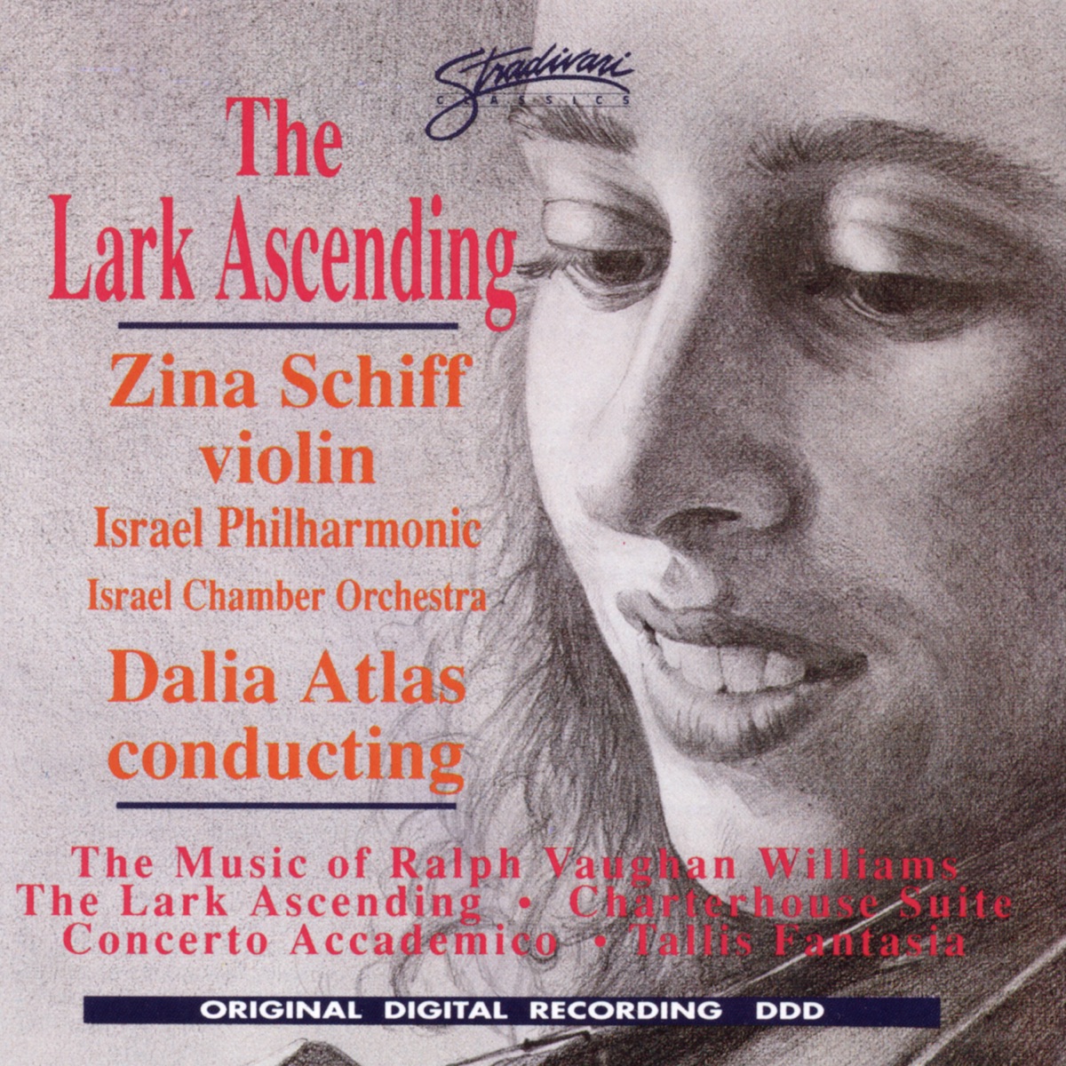 The Lark Ascending by Zina Schiff, Israel Philharmonic Orchestra & Dalia Atlas album cover
