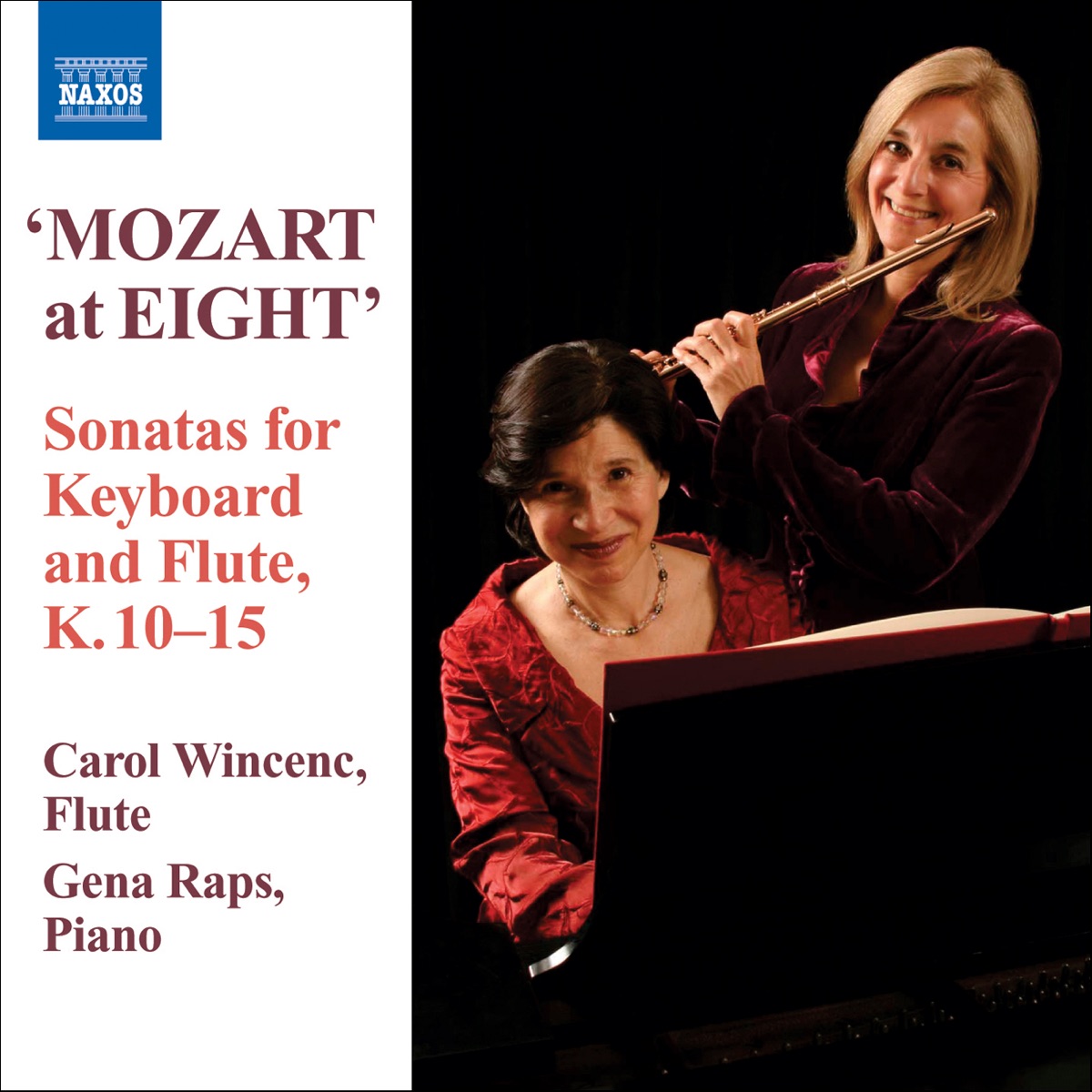 Mozart at 8: 6 Violin Sonatas, K. 10-15 (Versions for Flute and Piano) by Carol Wincenc & Gena Raps album cover