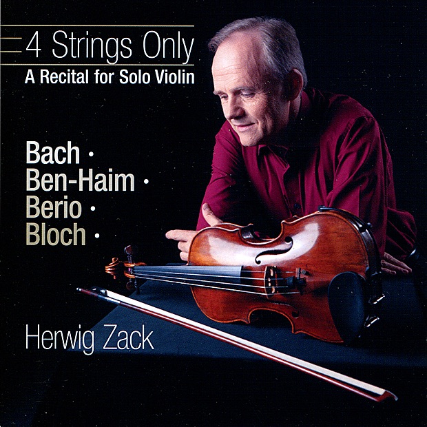 4 Strings Only-A Recital for Solo Violin by Herwig Zack album cover