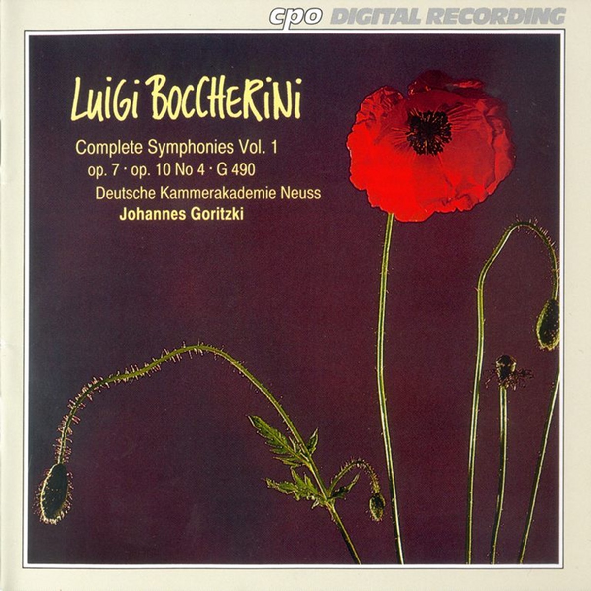 Boccherini: Complete Symphonies, Vol. 1 by Johannes Goritzki & German Chamber Academy album cover