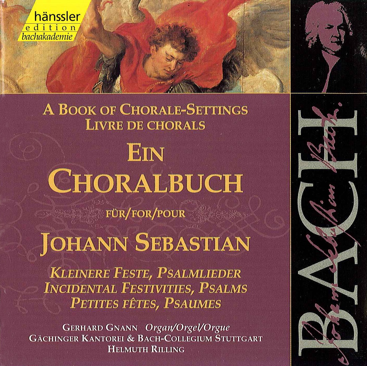 Bach, J.S.: Book of Chorale Settings, (A), Incidental Festivities, Psalms by Gerhard Gnann, Gächinger Kantorei Stuttgart, Helmuth Rilling & Stuttgart Bach Collegium album cover