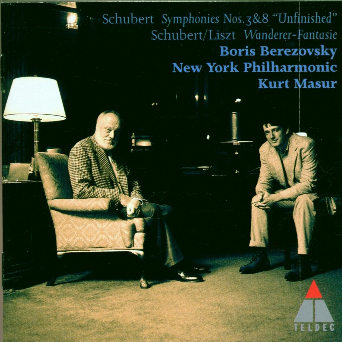 Schubert: Symphonies Nos 3, 8 & Wanderer Fantasy by Boris Berezovsky, Kurt Masur & New York Philharmonic album cover