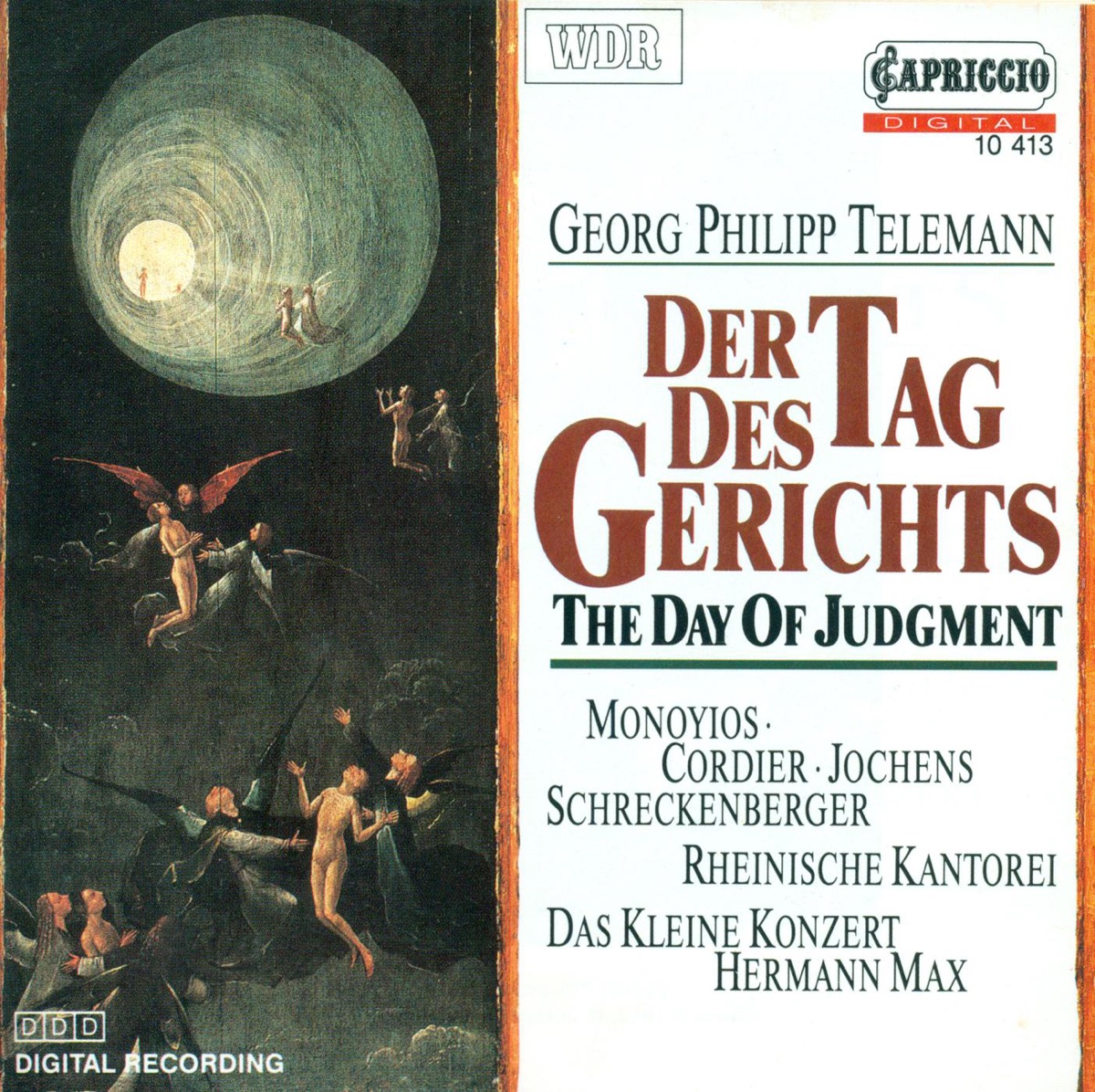 Telemann: Der Tag des Gerichts by David Cordier, Stephan Schreckenberger & Ann Monoyios album cover