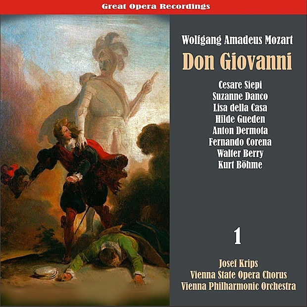 Mozart: Don Giovanni [1955], Vol. 1 by Vienna Philharmonic, Josef Krips, Chorus of the Vienna State Opera, Kurt Böhme, Walter Berry, Fernando Corena, Anton Dermota, Suzanne Danco, Lisa Della Casa, Hilde Gueden & Cesare Siepi album cover