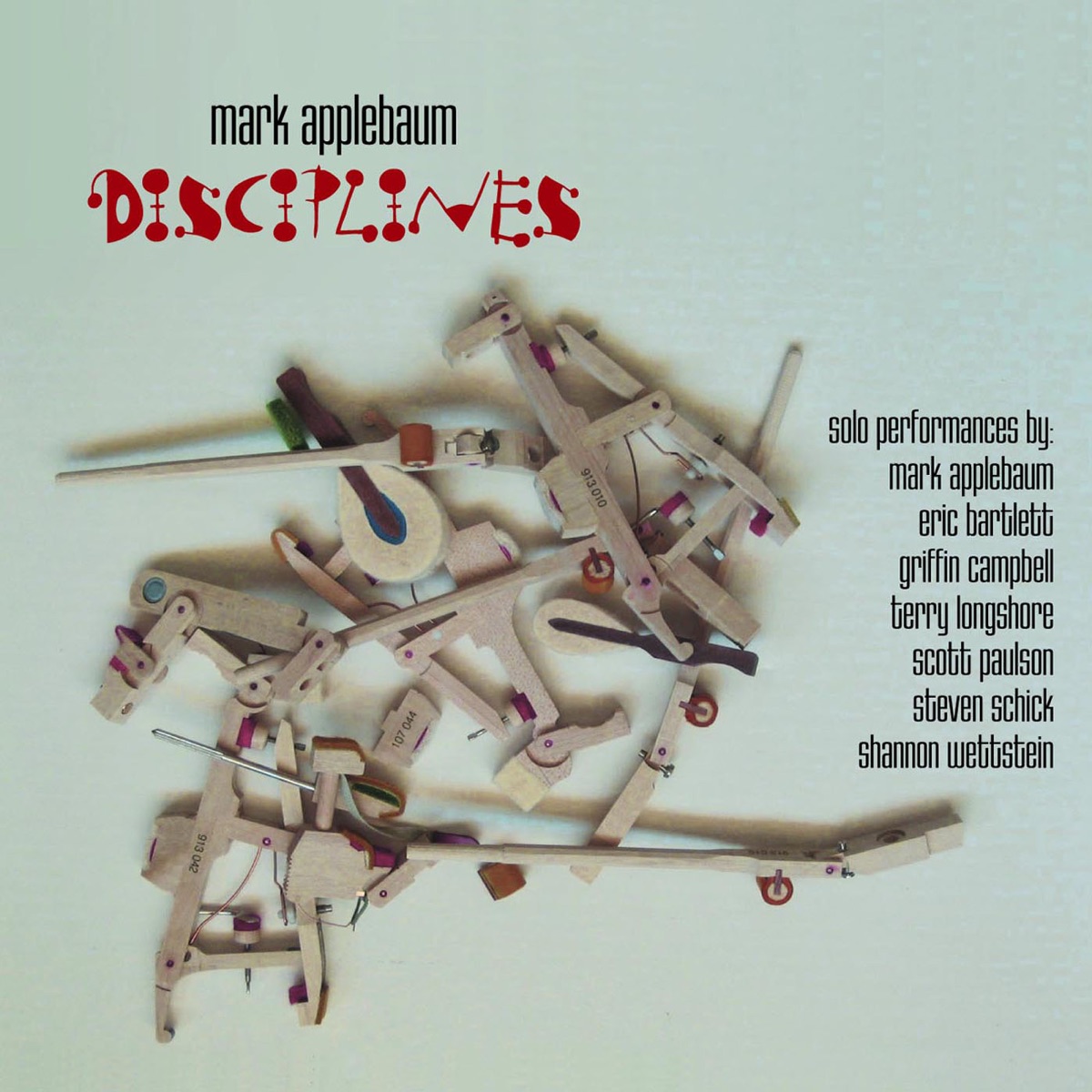 Applebaum, M.: Disciplines - Sargasso - Narcissus - Janus Cycle - Neo-Tribes - Entre Funerailles Ii by Eric Bartlett, Steven Schick, Mark Applebaum, Scott Paulson, Griffin Campbell, Terry Longshore & Shannon Wettstein album cover