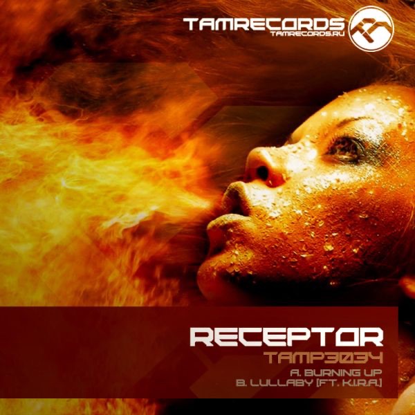Burning Up, Lullaby - Single by Receptor album cover