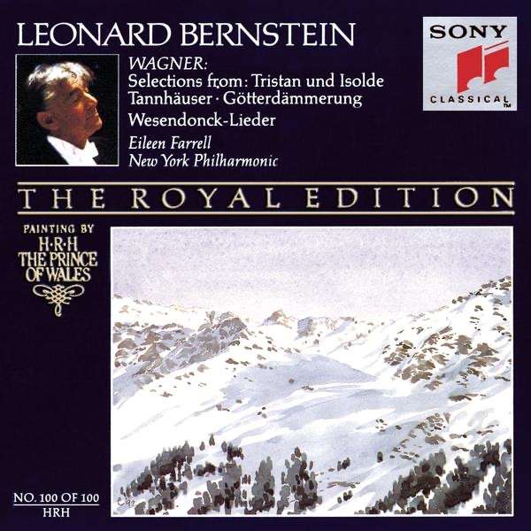 Wagner: Selections from Tristan and Isolde, Tannhäuser and Götterdämmerung; Wesendonck Lieder by Leonard Bernstein, Eileen Farrell & New York Philharmonic album cover