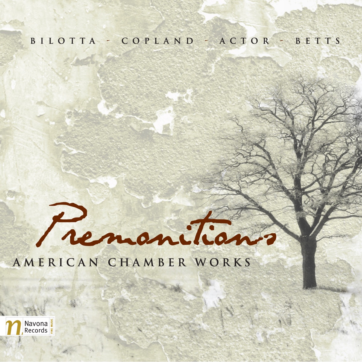 Premonitions American Chamber Works by Yhasmin Valenzuela, Michal Shein, Elzbieta Brandys, Christopher Vuk, Chen Lin, Maelynn Arnold, Ona Jonaityte, Brian Zeger, Gil Morgenstern, Nardo Poy, Kathe Jarka, Shirley Irek, Robert Chumbley, Boston String Quartet, Richard Stoltzman, Donald Betts & Timothy Betts album cover