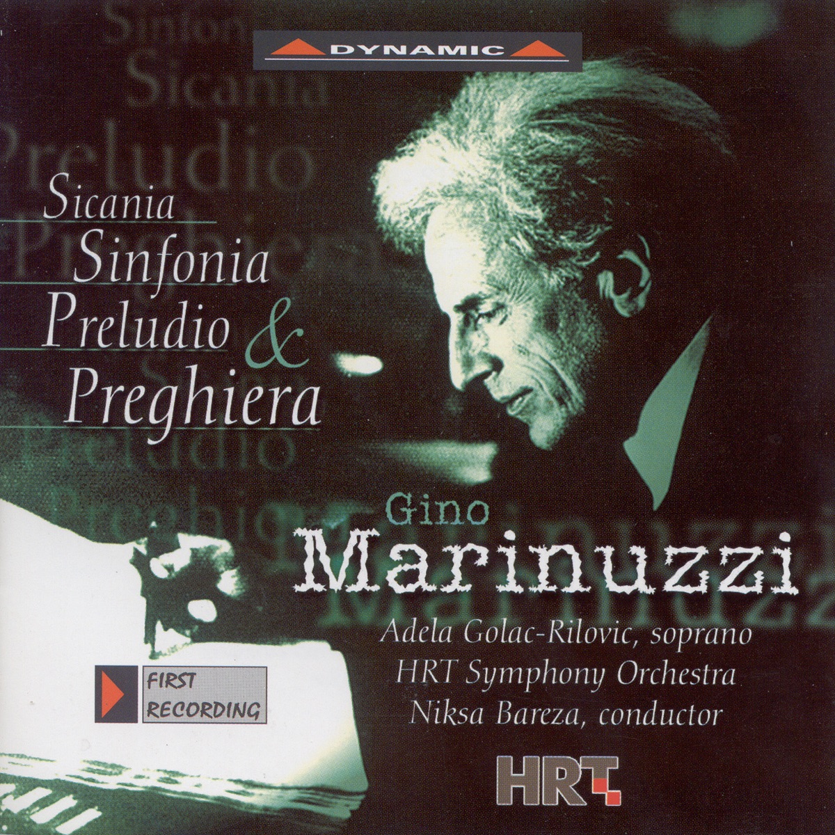 Marinuzzi: Sicania, Symphony in A Major & Preludio e Preghiera by Niksa Bareza, Croatian Radio Television Symphony Orchestra & Adela Golac-Rilovic album cover