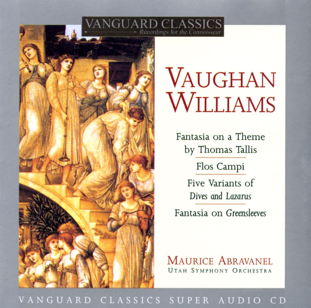 Vaughan Williams: Orchestral Works - Tallis Fantasia, Greensleeves, Lark Ascending by Utah Symphony & Maurice Abravanel album cover