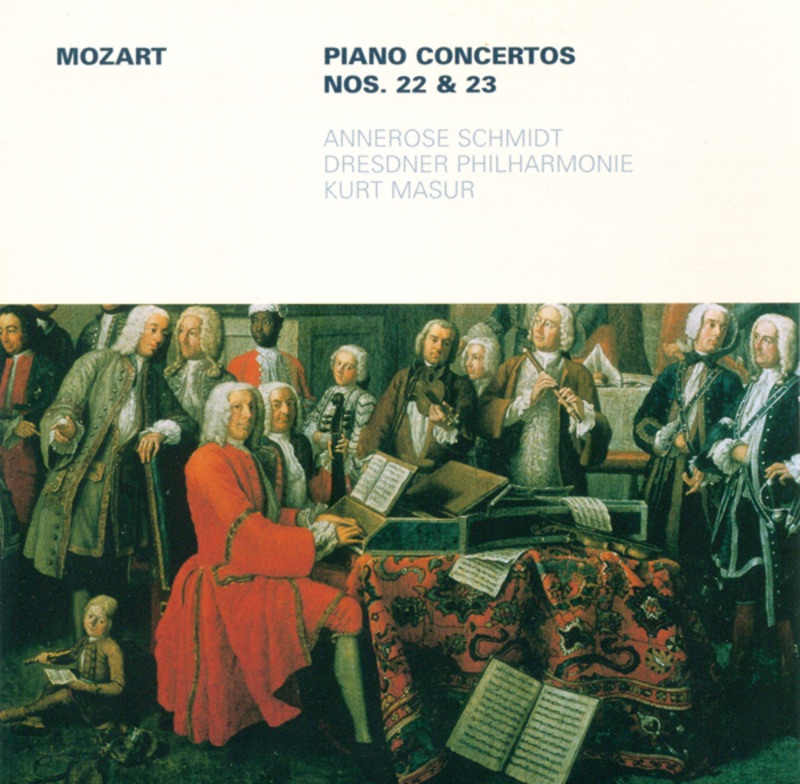 Mozart: Piano Concertos Nos. 22 and 23 by Kurt Masur, Dresden Philharmonic Orchestra & Annerose Schmidt album cover