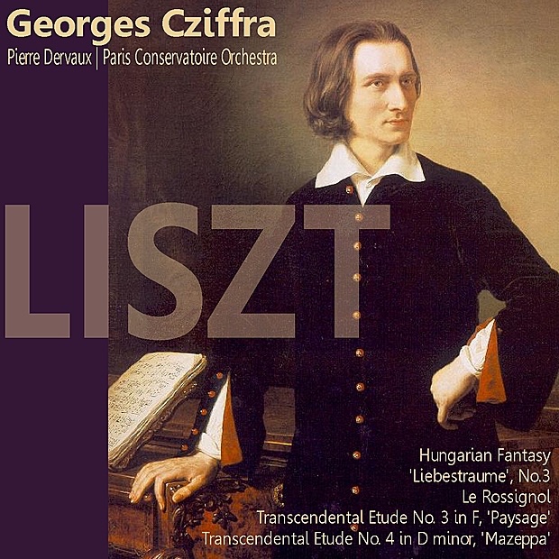 Liszt: Hungarian Fantasy etc by György Cziffra, Pierre Dervaux & Orchestre de la Société des Concerts du Conservatoire album cover